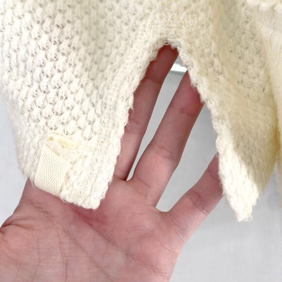 Free People Oversized Cozy Sweater Frenchnilla Cream She’s A Keeper Size M - Picture 7 of 12